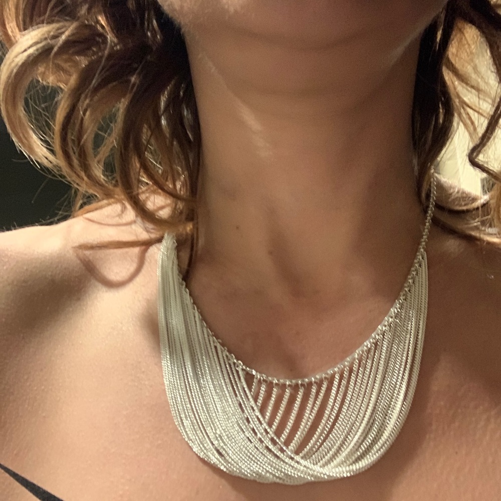 Sterling Silver Statement Necklace - image 1